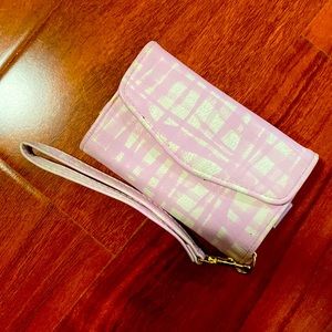 Stylish Lilac Wallet with Wrist Strap